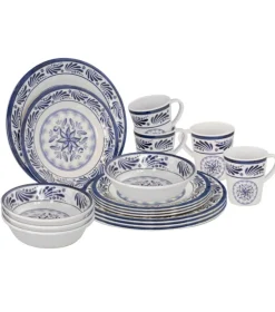 Bo-Camp Servies Old Dutch 16 dlg melamin
