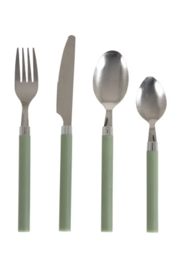 Bo-Camp Servies Patom m. groen 16dlg