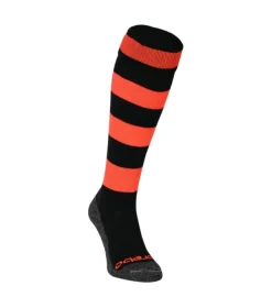 Brabo BC8530D Socks Rugby Black/Neon Orange