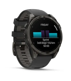 Garmin fenixÂ 8 47 mm, AMOLED Sapphire Carbon grey DLC-ti
