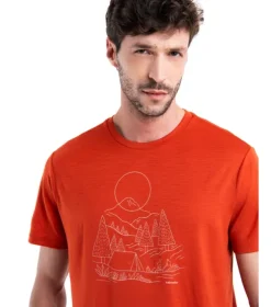 Icebreaker M Mer 150 Tech Lite III SS Tee Sunset Ca
